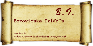 Borovicska Iziás névjegykártya
